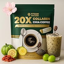 Fitgum Collagen 20X Chia Coffee 11 in 1 Shape Coffee Mix
